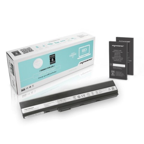 Movano Bateria Movano do notebooka Asus A52, K52 (10.8V-11.1V) (6600 mAh)