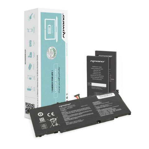 Movano Bateria Movano do notebooka Asus FX502, ROG Strix GL502VY, GL502VT (15.2V) (3400 mAh)