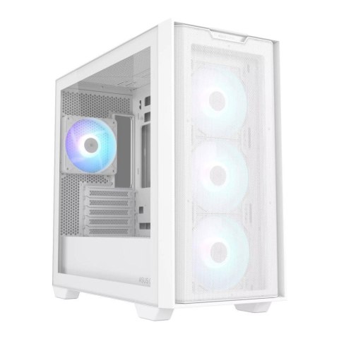 Asus Obudowa Asus A21 PLUS TG ARGB WHITE mATX z oknem bez zasilacza