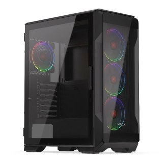COOLING.PL Obudowa KRUX Heko ARGB ATX, z oknem, bez zasilacza, czarna