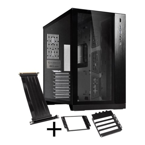 Lian Li Obudowa Lian Li O11DX E-ATX Midi Tower bez zasilacza z oknem czarna + O11D-1X-4 Riser Card