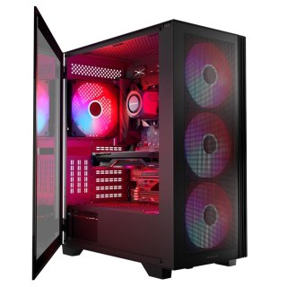 Modecom Obudowa Modecom Mistral ARGB Flow MIDI USB 3.0 x 2 + Type C, Czarna