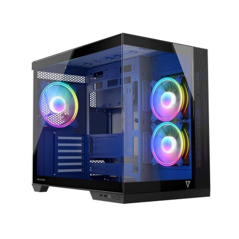 Modecom Obudowa Modecom Volcano Panorama APEX ARGB 3F MIDI , Czarna
