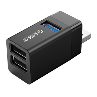 ORICO Hub USB Orico MINI-U32-BK-BP mini bez kabla 3 porty USB-A 3.1 i 2.0