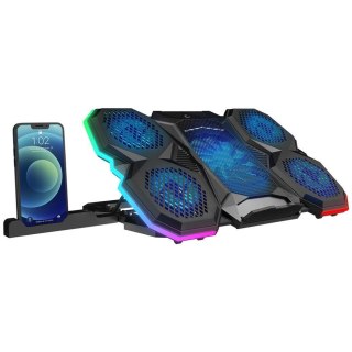 Rampage Podstawka chłodząca Rampage AD-RC14 X-RANGER pod laptop 9-17" RGB regulowana cicha