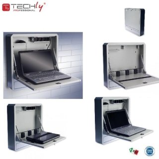 Techly Szafka przeciw kradzieżowa TechlyPro do notebooka (do 19") ścienna, szara