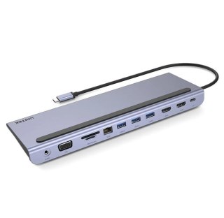 Unitek Hub USB-C Unitek D1022B 11 w 1, USB-C, RJ45, MST, 100W PD