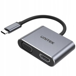 Unitek Hub USB-C Unitek D1049A, HDMI 2.0, VGA, USB-A, PD 100W