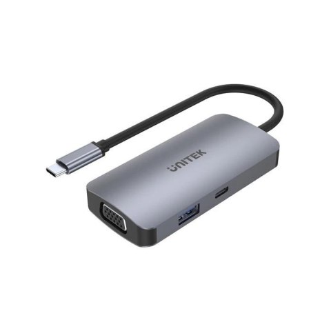 Unitek Hub USB-C Unitek D1051A 1x USB 3.1, VGA, 2x HDMI, PD