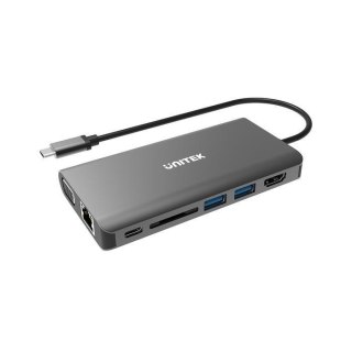 Unitek Hub USB Unitek D1019A 8w1 USB 3.1 TYP-C z Power Delivery