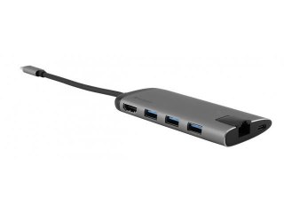 Verbatim Hub USB Verbatim Multi Port 3x USB 3.0, USB-C 3.1, HDMI 4K, RJ45, SD/micro SD