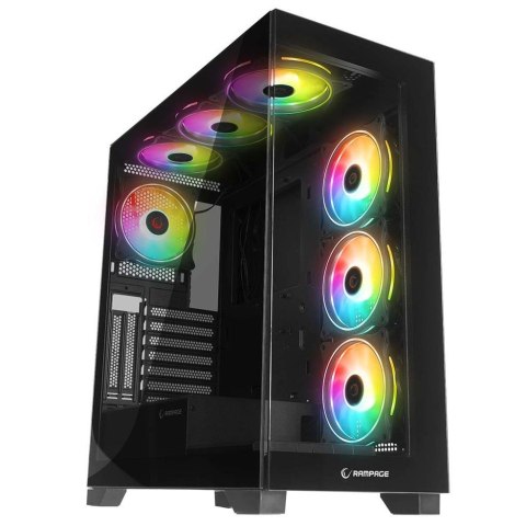 Rampage Obudowa Rampage Hydra V3 4x120mm wentylator, RGB, czarna