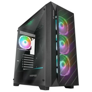Rampage Obudowa Rampage PRIME Mesh 4x wentylator ARGB + hub E-ATX