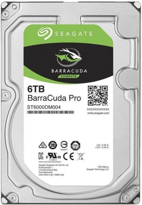 Seagate Dysk SEAGATE BarraCuda® Pro ST6000DM004 6TB 3,5" 7200 256MB SATA III NCQ