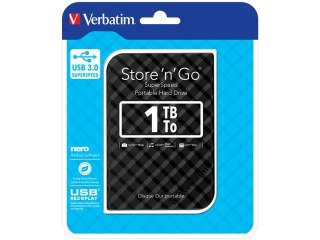 Verbatim Dysk zewnętrzny Verbatim 1TB Store 'n' Go 2.5" 5400 USB 3.0 czarny