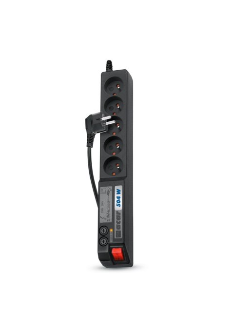 Acar Listwa przeciwprzepięciowa Acar 504W 3,0m czarna