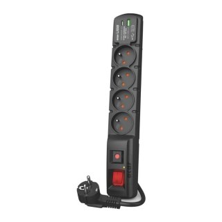 Acar Listwa przeciwprzepięciowa Acar F4 USB A+C W2439 z szybką ładowarką 1,5m czarna