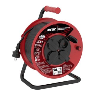 Acar Przedłużacz bębnowy Acar IP44 PZ-4Z/ST 3G2.5 30m czarny