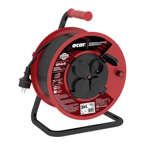 Acar Przedłużacz bębnowy Acar IP44 PZ-4Z/ST 3G2.5 30m czarny