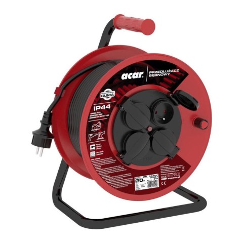 Acar Przedłużacz bębnowy Acar IP44 PZ-4Z/STM 3G2.5 20m czarny