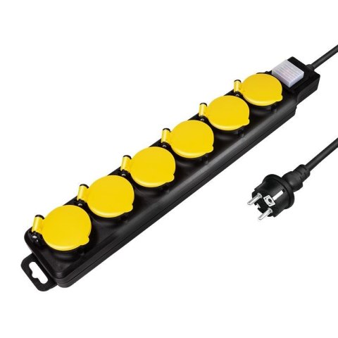 LogiLink Listwa zasilająca LogiLink LPS256 6 gniazda ON/OFF 1,5m, zewnętrzna, IP44