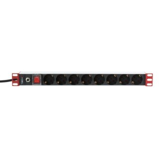 Techly Listwa zasilająca Techly PDU Rack 1U, 8xSchuko 250V/16A 3m