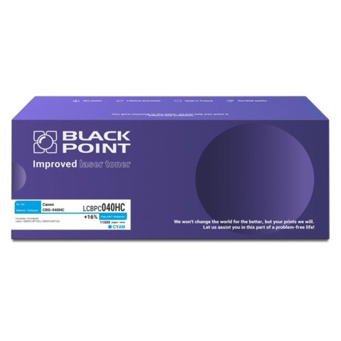 Black Point S.A. Toner Black Point do Canon (CRG-040HC) Cyan 11000 str. z chipem