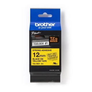 Brother Taśma Brother P-Touch TZe-S631 12mm x 8m (TZES631) - żółta, czarny nadruk
