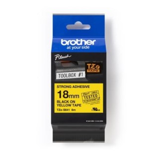 Brother Taśma Brother P-Touch TZe-S641 18mm x 8m (TZES641) - żółta, czarny nadruk