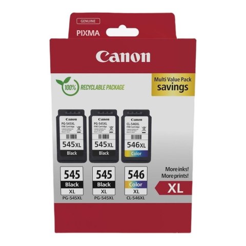 Canon Zestaw tuszy Canon 2x PG-545XL Black 15ml 400 str. + CL-546XL Color 13ml 300 str. (8286B013)