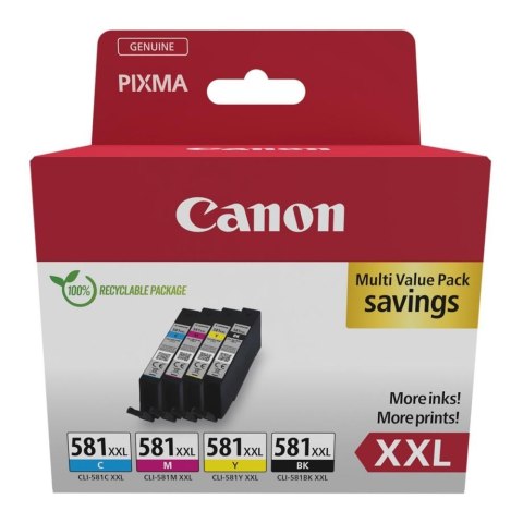 Canon Zestaw tuszy Canon CLI-581XXL BK/C/M/Y 11,7 ml (1998C007)