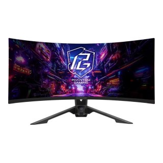ASRock Monitor ASRock 34" Curved Phantom Gaming Monitor PG34QRT2B VA QHD 180Hz 2xHDMI 2xDP HUB WiFi głośniki