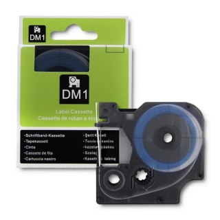 Qoltec Rurka termokurczliwa Qoltec do drukarek DYMO D1 / DM1 | 12mm*1.5m | biała | Czarny nadruk