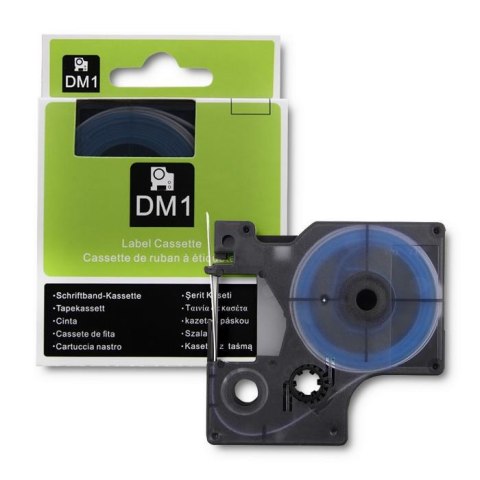 Qoltec Rurka termokurczliwa Qoltec do drukarek DYMO D1 / DM1 | 9mm*1.5m | Biała | Czarny nadruk