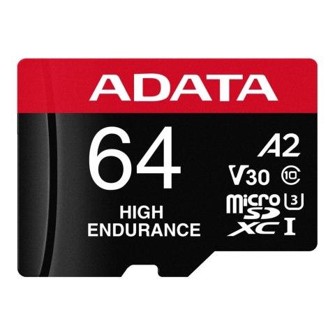 ADATA Karta pamięci ADATA microSDXC HIGH Endurance 64GB UHS-I U3 V30 + adapter