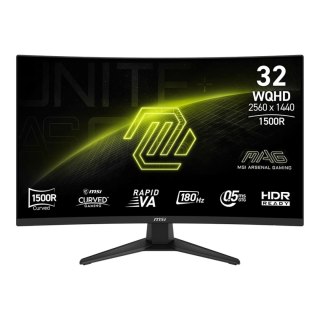 MSI Monitor MSI 31,5" MAG 321CQF E18 Rapid VA WQHD 180Hz 2xHDMI DP
