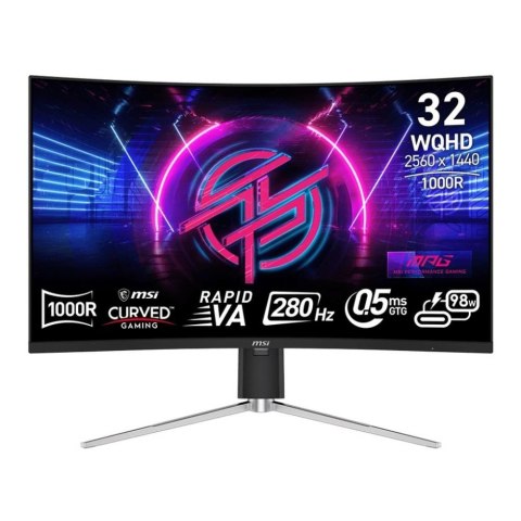 MSI Monitor MSI 31,5" MPG 325CQRXF RAPID VA WQHD 280Hz HDMI DP HUB