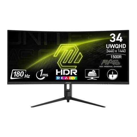 MSI Monitor MSI 34" MAG 342CQR E2 VA UWQHD 180Hz 2xHDMI DP