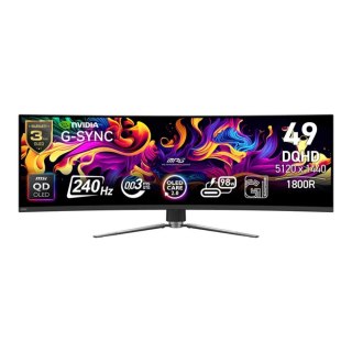 MSI Monitor MSI 49" MPG 491CQPX QD-OLED DQHD 240Hz 2xHDMI DP HUB