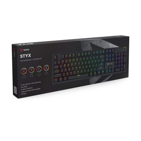 SAVIO SAVIO KLAWIATURA MECHANICZNA STYX OUTEMU BLUE, HOT SWAP, RGB