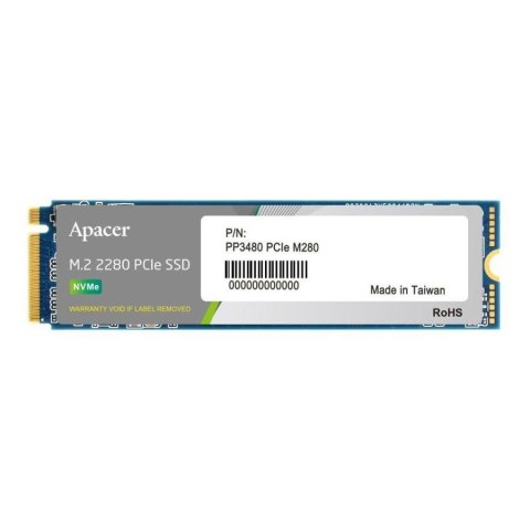 Apacer Dysk SSD Apacer PP3480 256GB M.2 PCIe NVMe Gen3 x4 2280 (2300/1100 MB/s), TLC 3D NAND