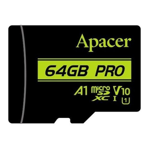 Apacer Karta pamięci microSDXC Apacer Professional 64GB (100/10 MB/s) Class 10 UHS-I U1 V10 A1 BULK