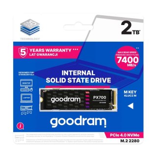 Goodram Dysk SSD GOODRAM PX700 2TB PCIe NVMe M.2 2280 (7400/6500 MB/s) RETAIL