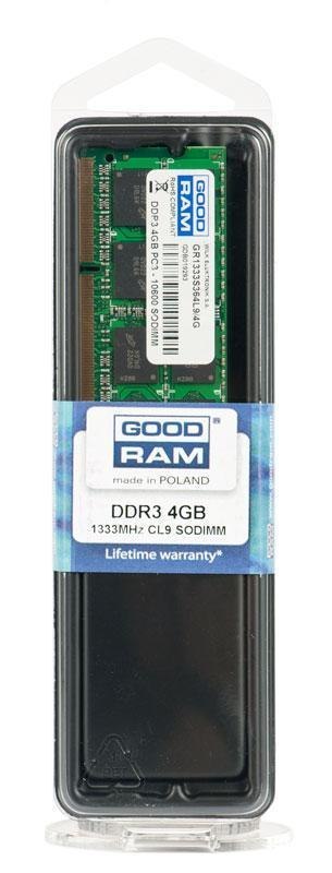 Goodram Pamięć SODIMM DDR3 GOODRAM 8GB (1x8GB) 1333MHz CL9 1,5V