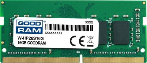 Goodram Pamięć SODIMM DDR4 GOODRAM 16GB 2666MHz ded. do HP (W-HP26S16G)