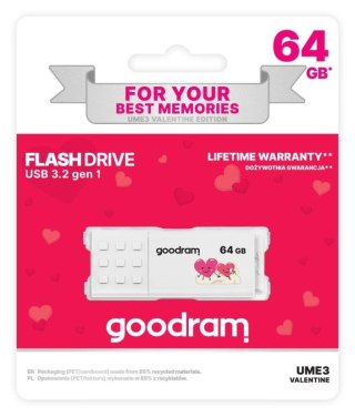 Goodram Pendrive GOODRAM VALENTINE UME3 64GB USB 3.2 Gen 1