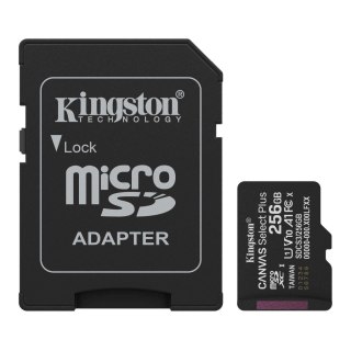 Kingston Karta pamięci Kingston microSD Canvas Select Plus 256GB Class 10 UHS-I U3 V30 A1 + adapter