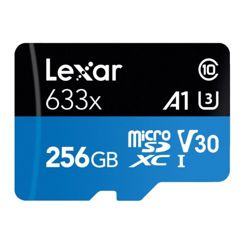 Lexar Karta pamięci Lexar microSDXC High-Performance 633x 256GB V30 UHS-I U3 A1 100/45MB/s