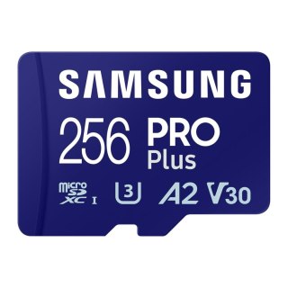 SAMSUNG Karta pamięci Samsung PRO Plus (2023) microSDXC 256GB (180/130 MB/s) U3 A2 V30 + adapter