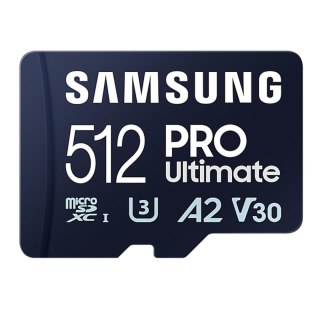 SAMSUNG Karta pamięci Samsung PRO Ultimate (2023) microSDXC 512GB (200/130 MB/s) U3 A2 V30 + adapter